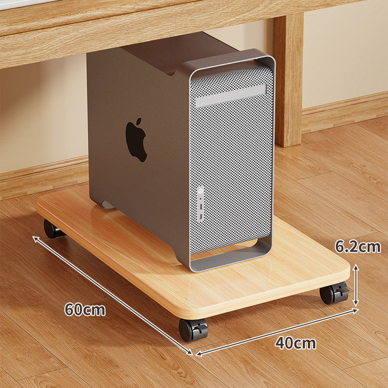 Rolling Desktop CPU Tower Stand with Swivel Casters and Anti-Slip Platform