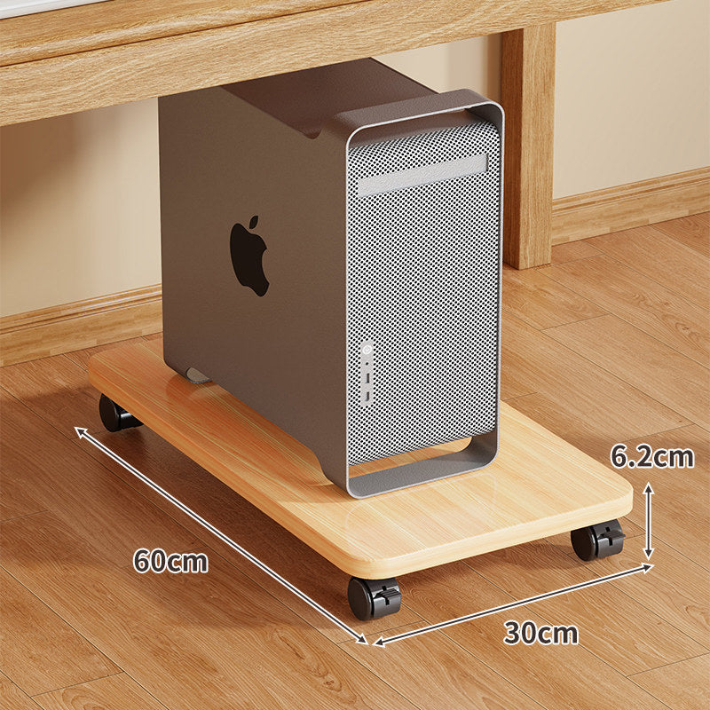 Rolling Desktop CPU Tower Stand with Swivel Casters and Anti-Slip Platform