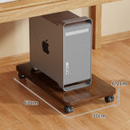 Rolling Desktop CPU Tower Stand with Swivel Casters and Anti-Slip Platform