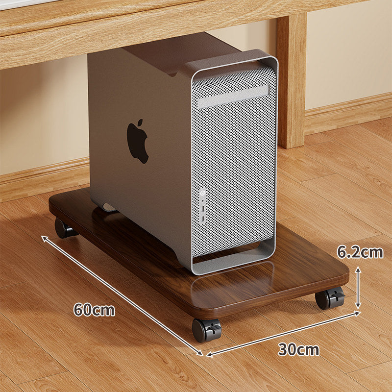 Rolling Desktop CPU Tower Stand with Swivel Casters and Anti-Slip Platform