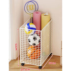 Rolling Vertical Sports Storage Cart for Balls and Yoga Mats