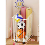 Rolling Vertical Sports Storage Cart for Balls and Yoga Mats
