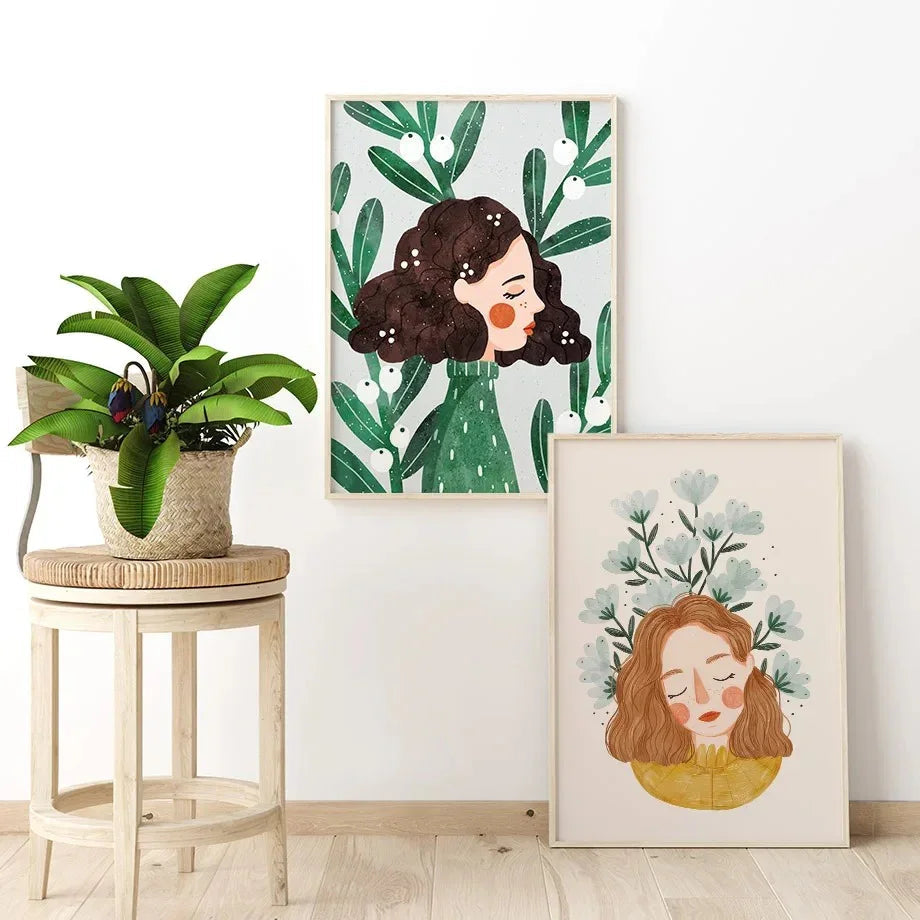 Rosio Fashion Girl Canvas Print-Welvere