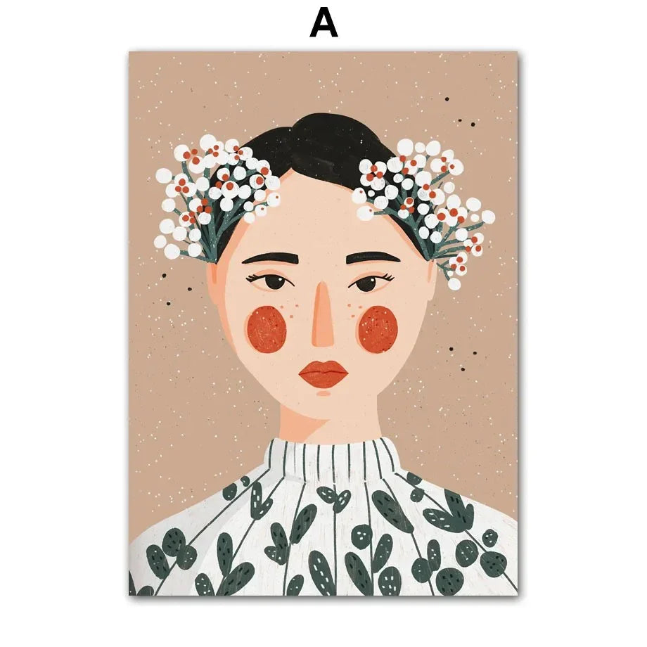 Rosio Fashion Girl Canvas Print-Welvere