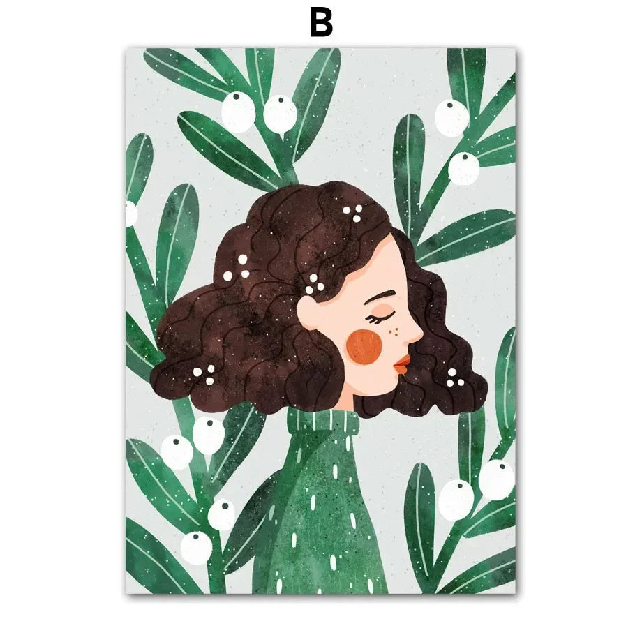 Rosio Fashion Girl Canvas Print-Welvere