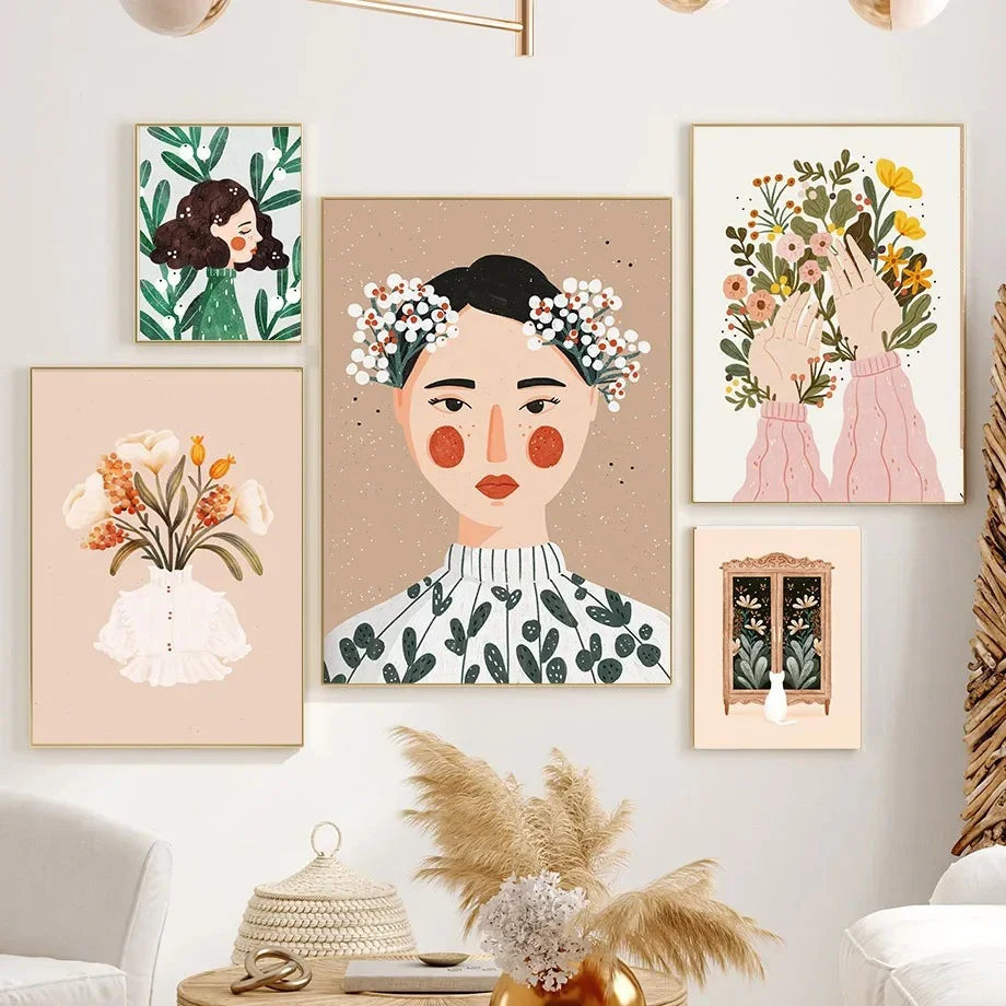 Rosio Fashion Girl Canvas Print-Welvere