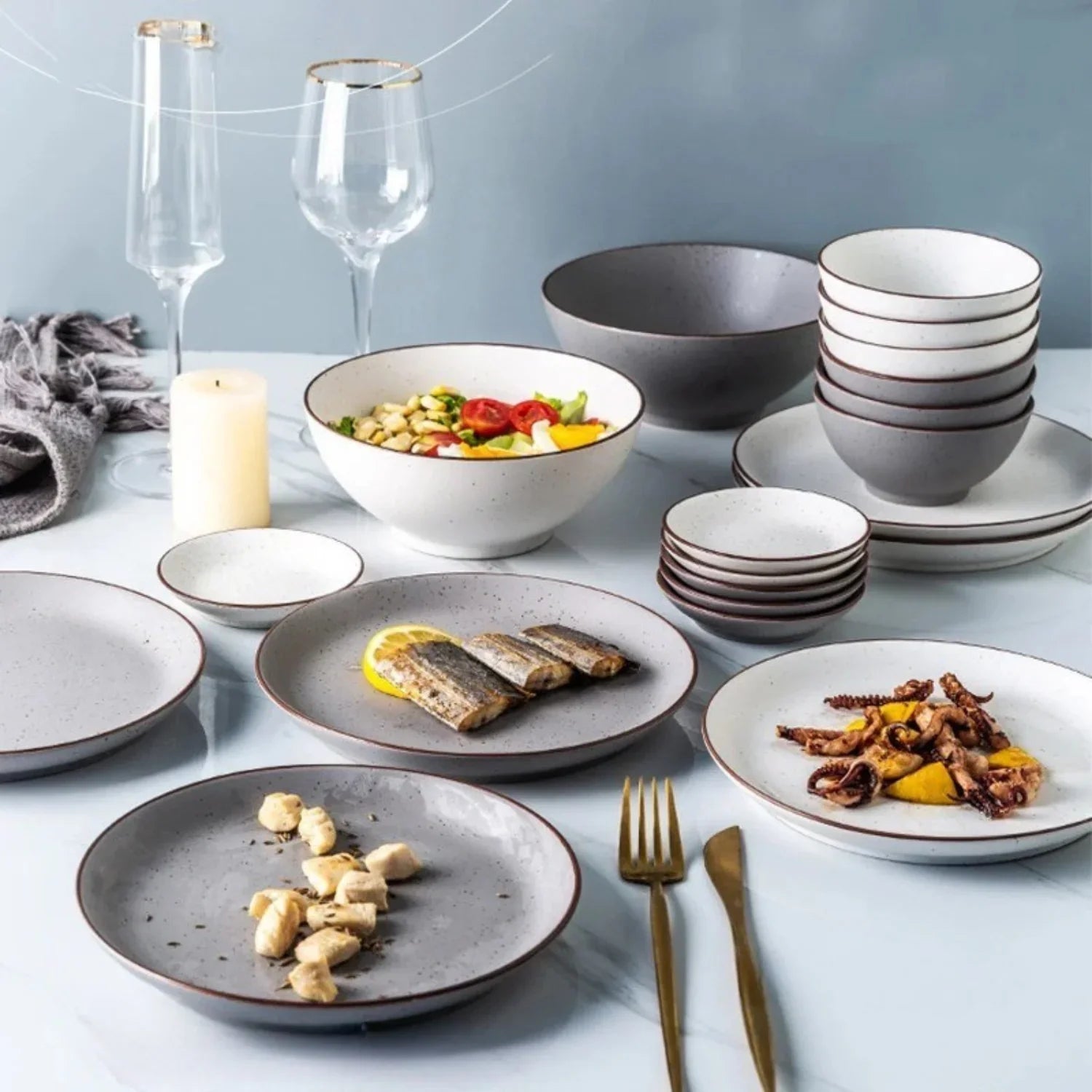 Rosus Dinnerware Set - 32pcs-Welvere
