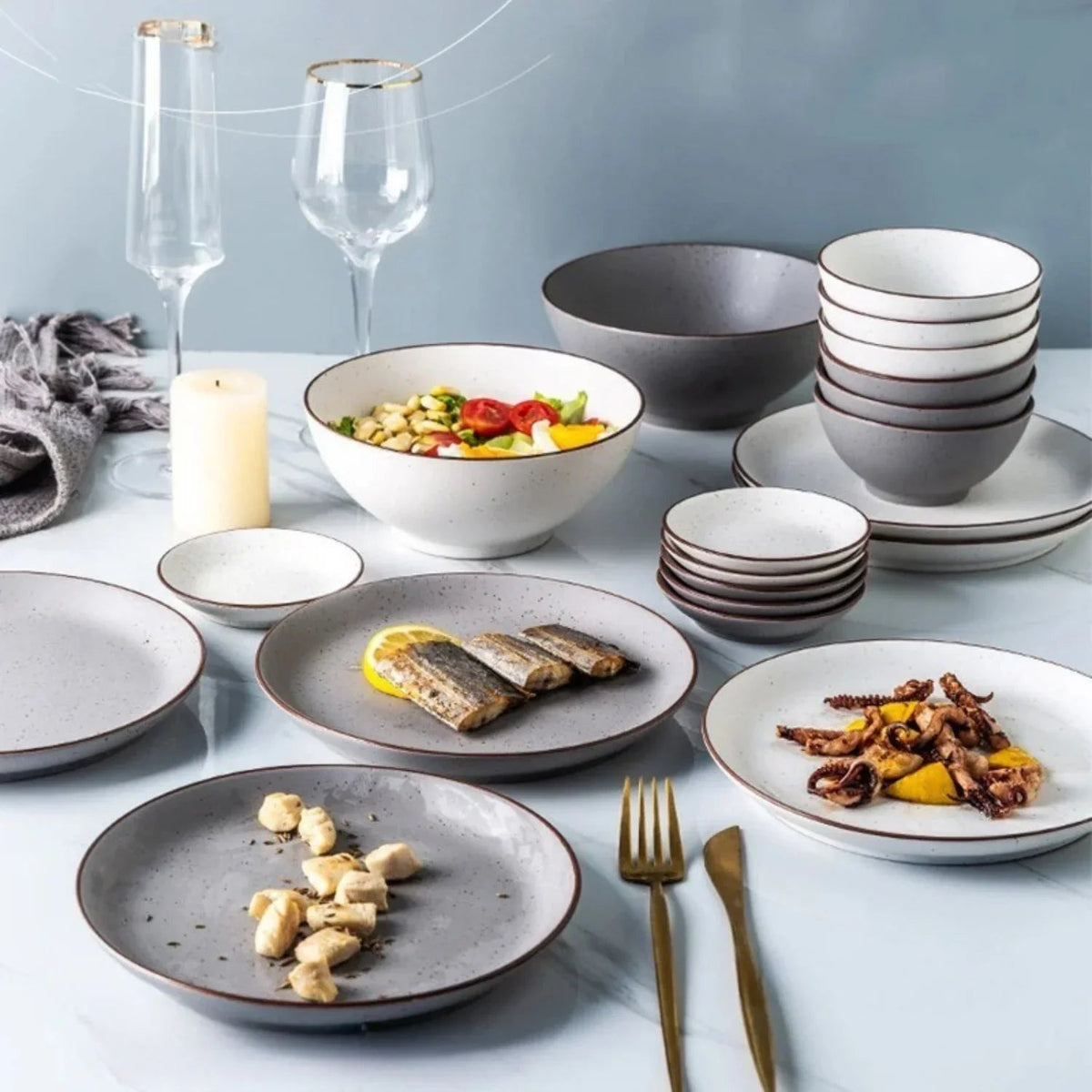 Rosus Dinnerware Set - 32pcs-Welvere