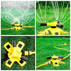 Rotating Lawn Sprinkler with 360° Coverage and 4 Adjustable Spray Angles