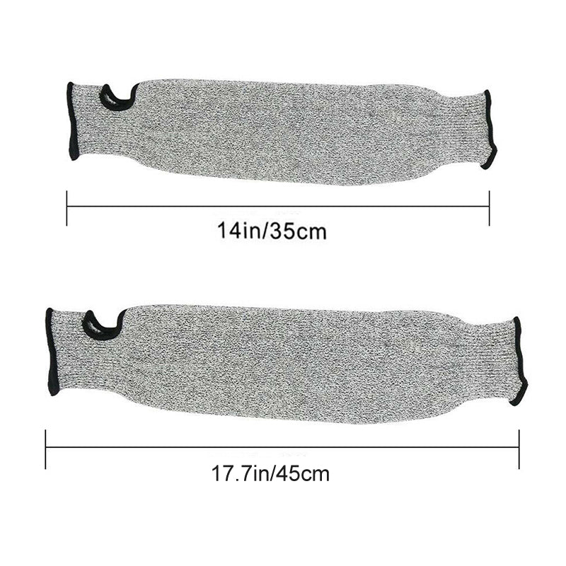 Cut-resistant Arm Guard Sleeves - Hppe Nylon, Light Grey, Industrial Use, view 5