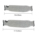 Cut-resistant Arm Guard Sleeves - Hppe Nylon, Light Grey, Industrial Use, view 5
