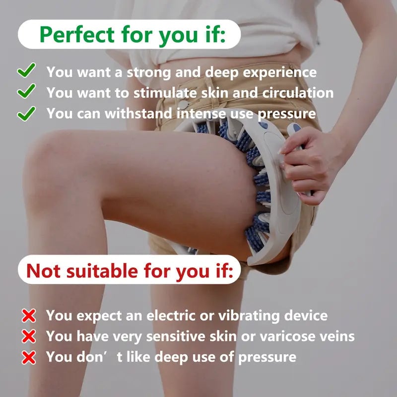 Sakerplus Cellulite Massage Roller with Adjustable Opening