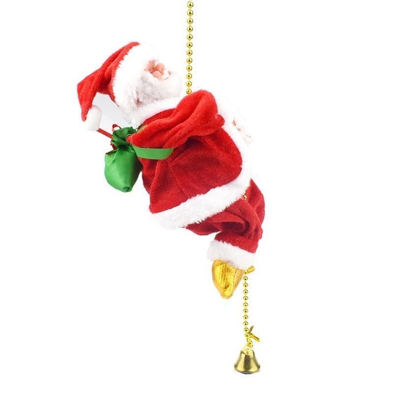Santa Claus Musical Climbing Rope Christmas Decoration, 100 × 12 × 13cm