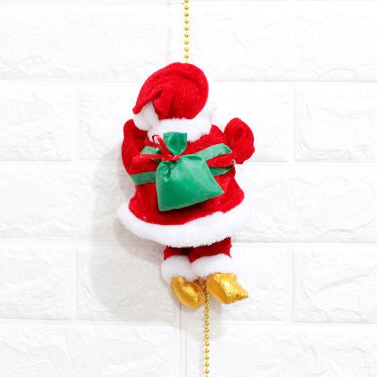 Santa Claus Musical Climbing Rope Christmas Decoration, 100 × 12 × 13cm