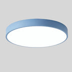 Scandinavian Circular LED Ceiling Light, Metal, Acrylic and Wood
