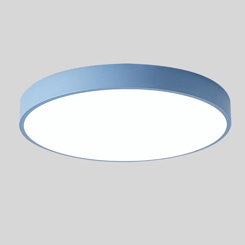 Scandinavian Circular LED Ceiling Light, Metal, Acrylic and Wood