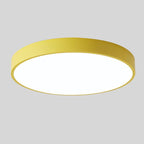 Scandinavian Circular LED Ceiling Light, Metal, Acrylic and Wood
