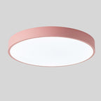 Scandinavian Circular LED Ceiling Light, Metal, Acrylic and Wood