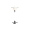 Scandinavian Glass LED Desk Lamp with Adjustable Arm, 28 cm Diameter