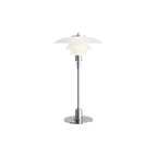 Scandinavian Glass LED Desk Lamp with Adjustable Arm, 28 cm Diameter