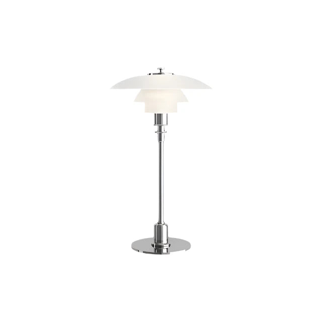 Scandinavian Glass LED Desk Lamp with Adjustable Arm, 28 cm Diameter