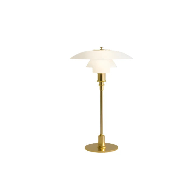 Scandinavian Glass LED Desk Lamp with Adjustable Arm, 28 cm Diameter