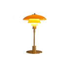 Scandinavian Glass LED Desk Lamp with Adjustable Arm, 28 cm Diameter