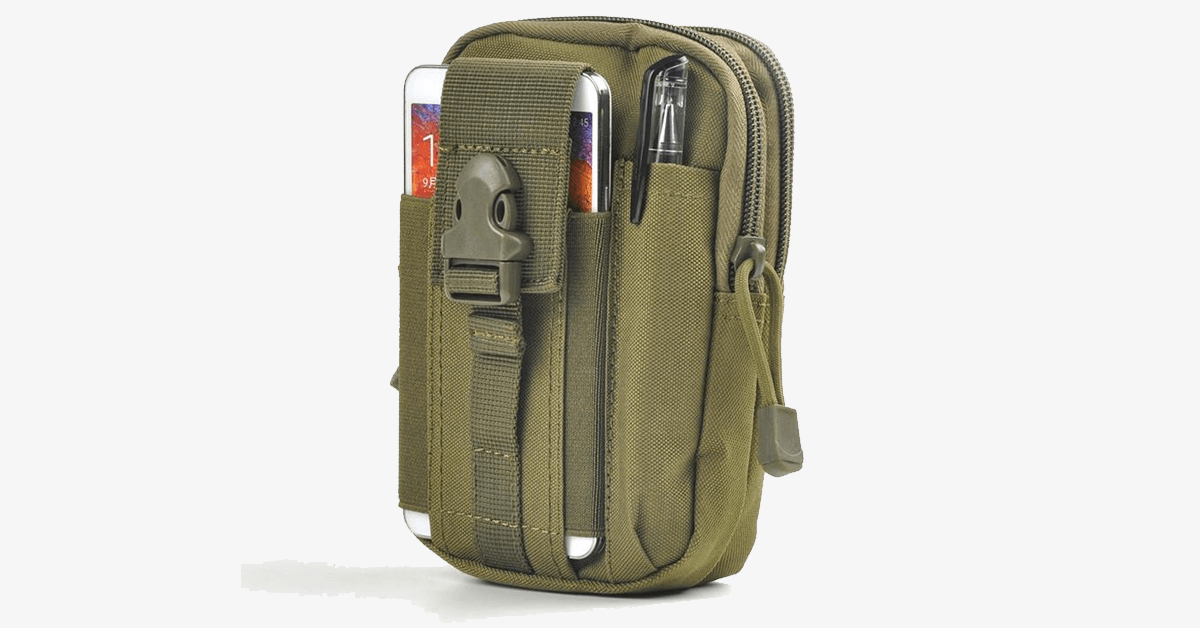 Military Nylon Waist Bag for Outdoor Travel - Waterproof, Belt Attachment, view 7
