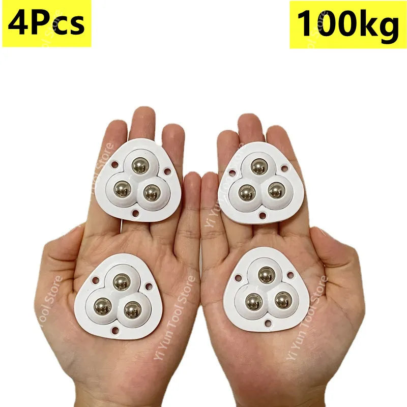 Self-Adhesive 360° Rotating Furniture Mover Wheel Rollers, 4 Pieces