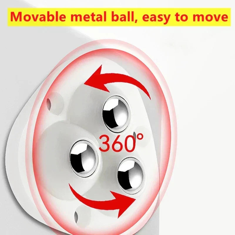 Self-Adhesive 360° Rotating Furniture Mover Wheel Rollers, 4 Pieces
