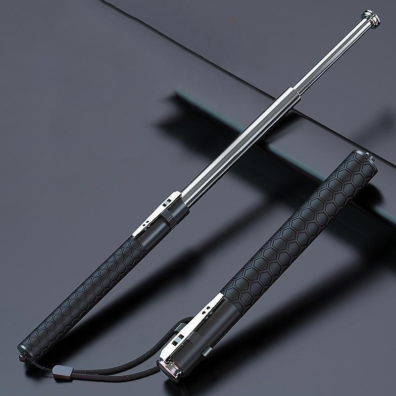 Automatically Extendable Steel Baton - Non-Slip Grip, Compact Size, view 2