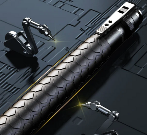 Automatically Extendable Steel Baton - Non-Slip Grip, Compact Size, view 3