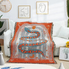 Serpent's Embrace Throw blanket-Welvere