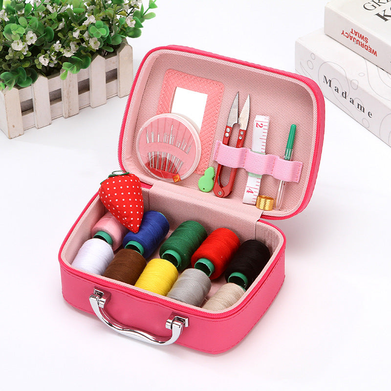 Portable Sewing Kit in Faux Leather Case - Croc Pattern, 20 x 14.5 x 7.5 cm, view 11