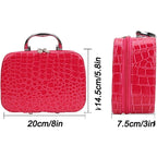 Portable Sewing Kit in Faux Leather Case - Croc Pattern, 20 x 14.5 x 7.5 cm, view 6
