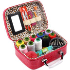 Portable Sewing Kit in Faux Leather Case - Croc Pattern, 20 x 14.5 x 7.5 cm, view 8