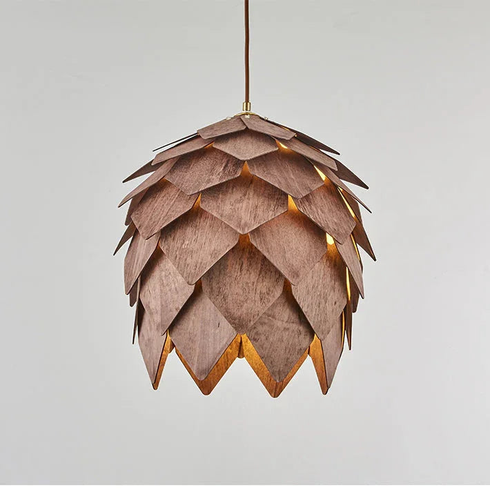 Signar Wood Pine Cone Chandelier-Welvere