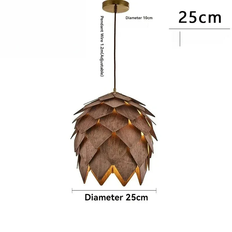 Signar Wood Pine Cone Chandelier-Welvere