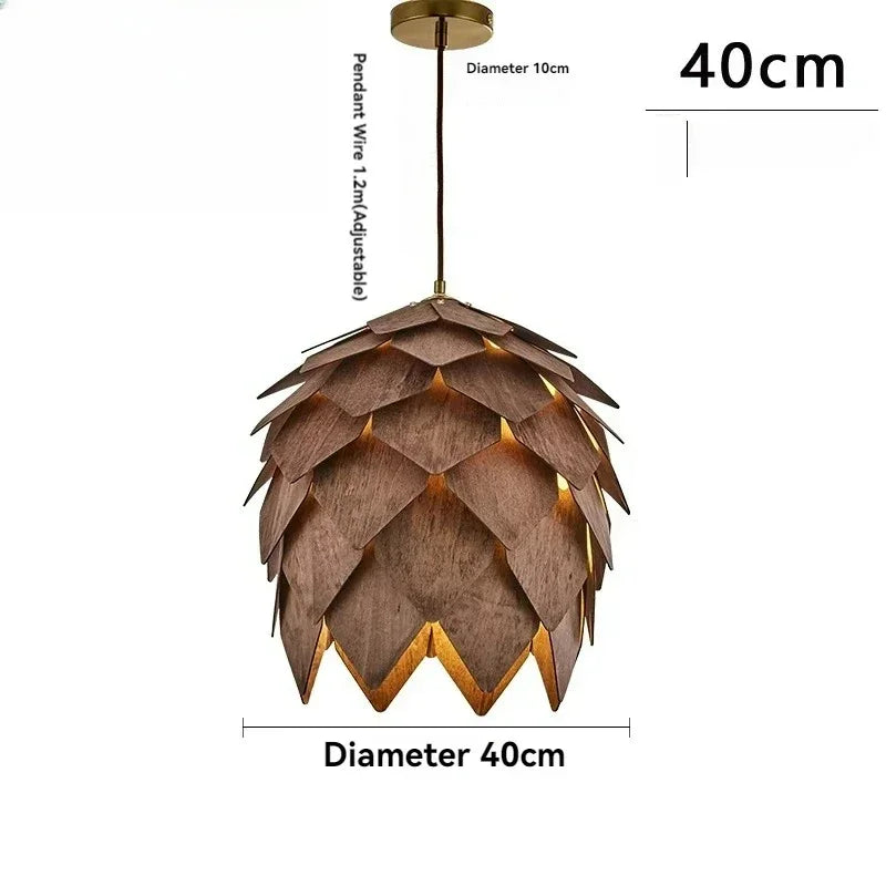 Signar Wood Pine Cone Chandelier-Welvere