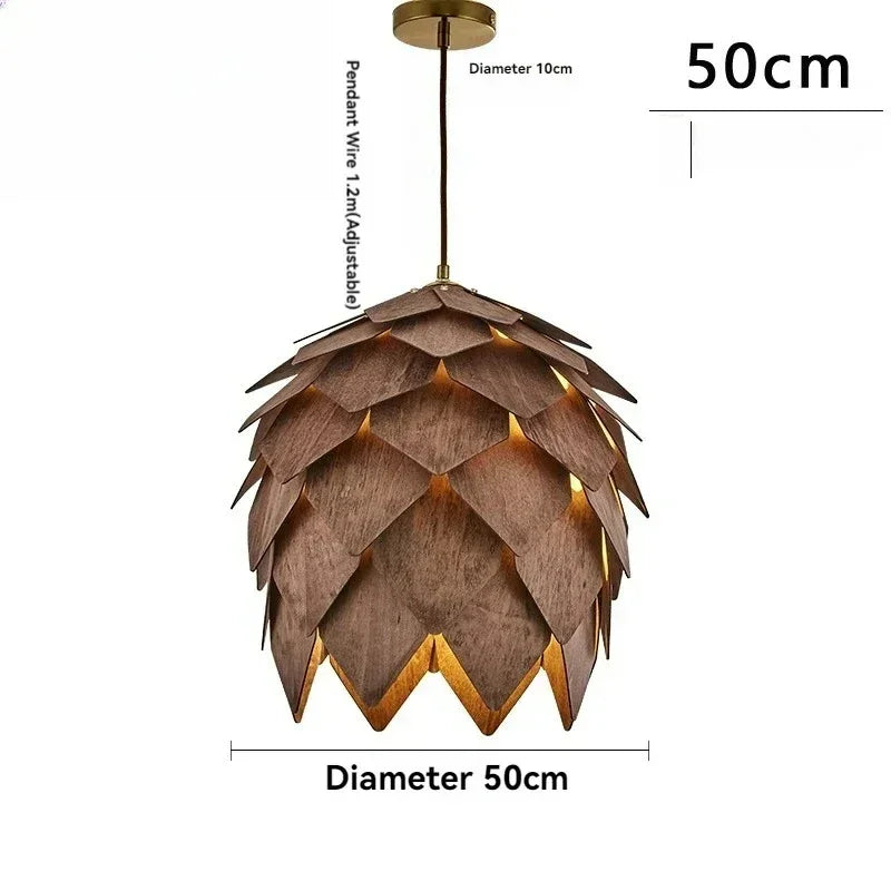 Signar Wood Pine Cone Chandelier-Welvere