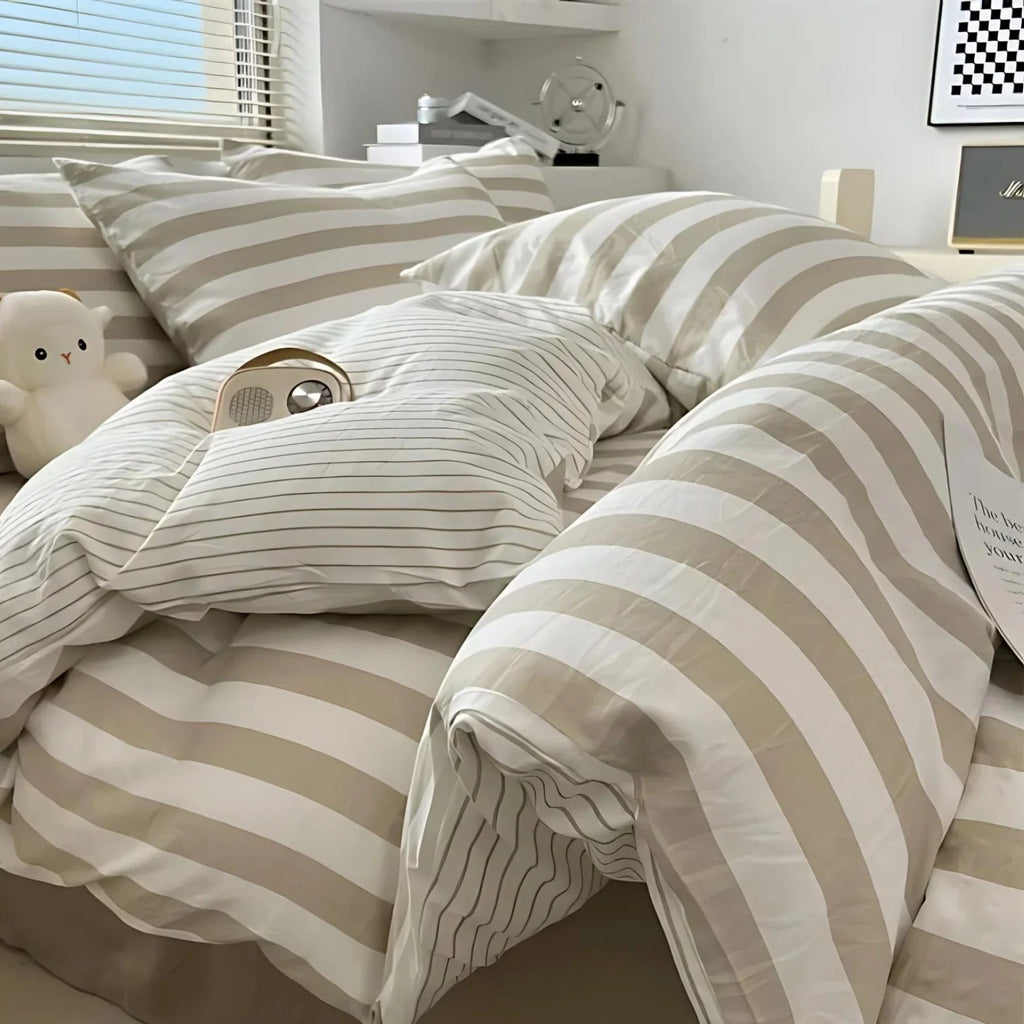 Signor Covemont Striped Bedding Set-Welvere
