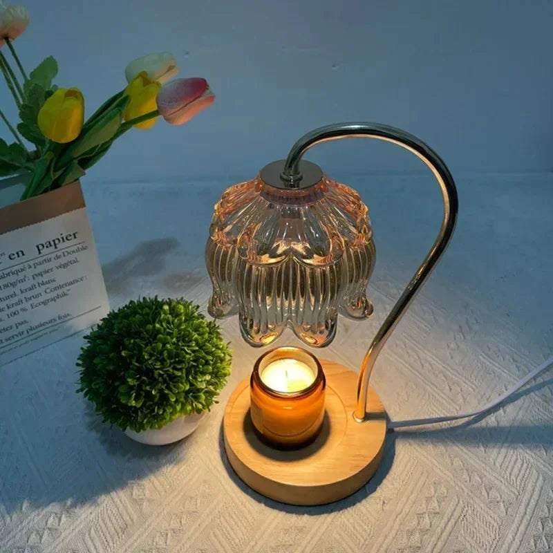 Silas Glass Candle Warmer Lamp-Welvere