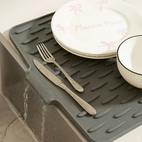 Silicone Dish Drying Mat, Rollable and Heat-Resistant