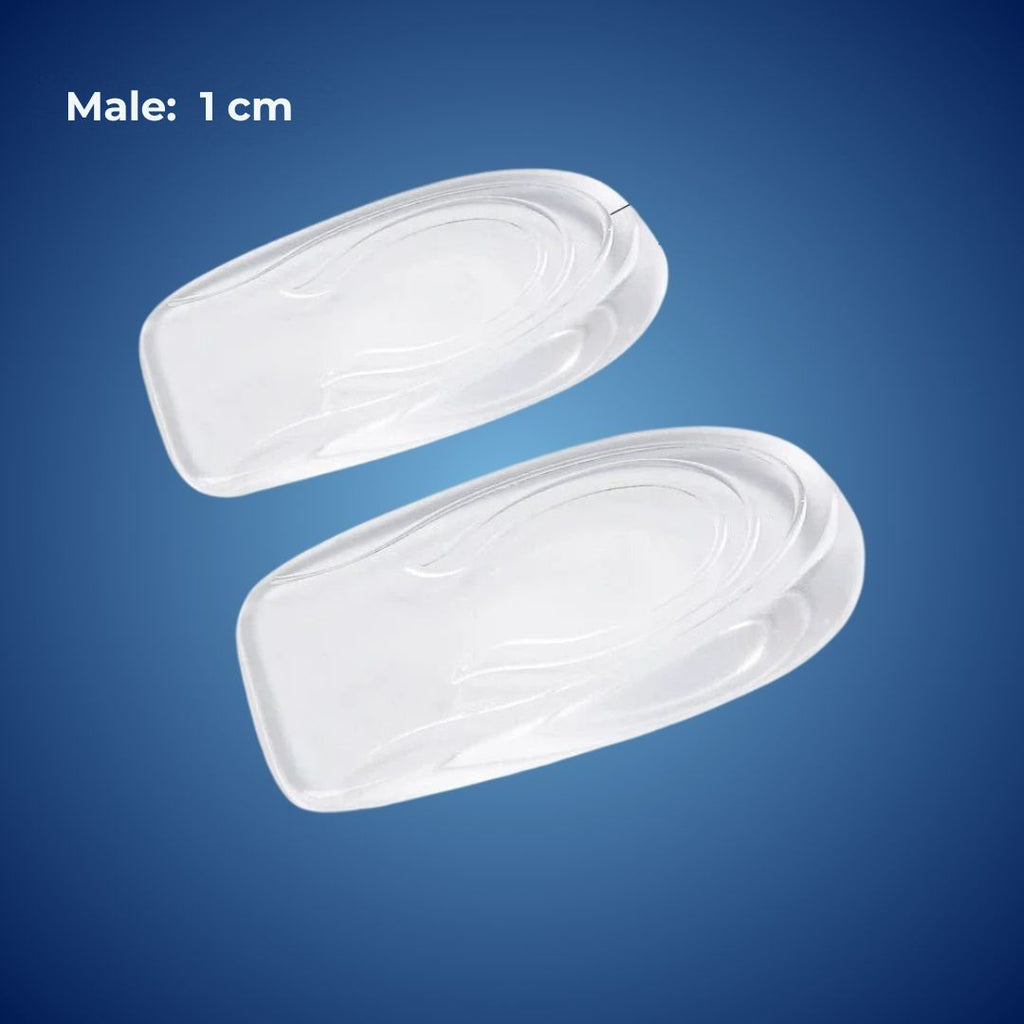 Silicone Gel Heel Lifting Inserts, Adjustable 1–3 cm