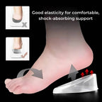Silicone Gel Heel Lifting Inserts, Adjustable 1–3 cm