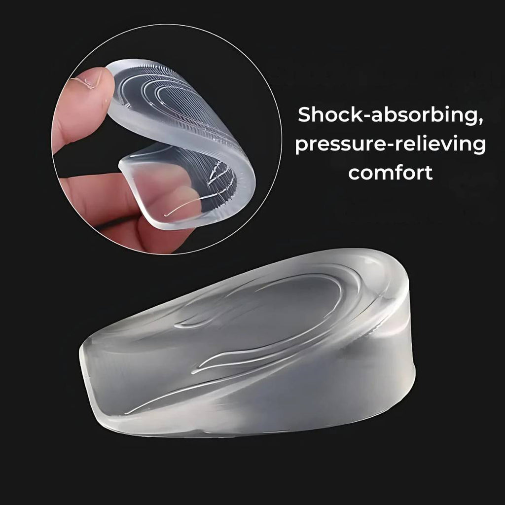 Silicone Gel Heel Lifting Inserts, Adjustable 1–3 cm