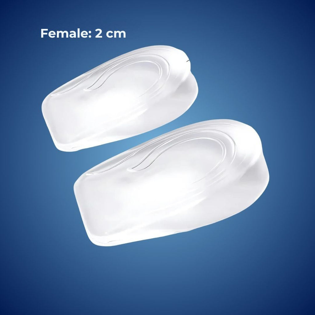 Silicone Gel Heel Lifting Inserts, Adjustable 1–3 cm