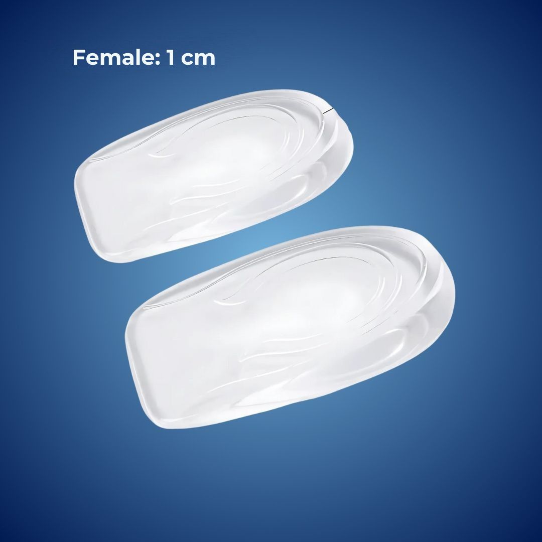 Silicone Gel Heel Lifting Inserts, Adjustable 1–3 cm