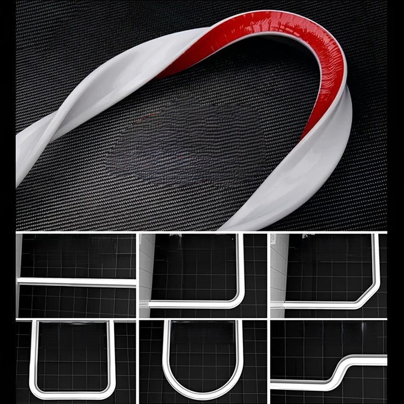 Silicone Water Retaining Strip for Bathroom or Kitchen - White, 1 m or 2 m, view 5