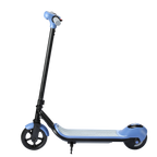 Blue kids' electric scooter with LED deck lights